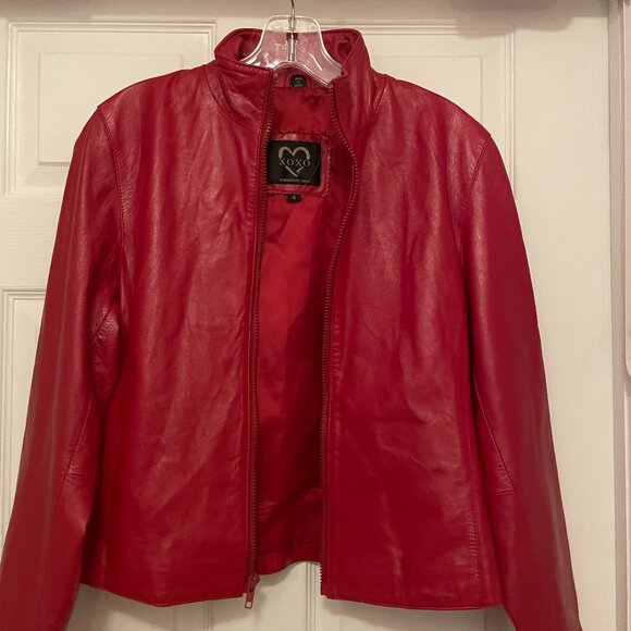 XOXO Red Leather BlazerSmallNo PocketsFast Shipping